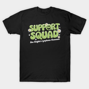 Groovy Support Squad Non-Hodgkins Lymphoma Lime Green Ribbon T-Shirt